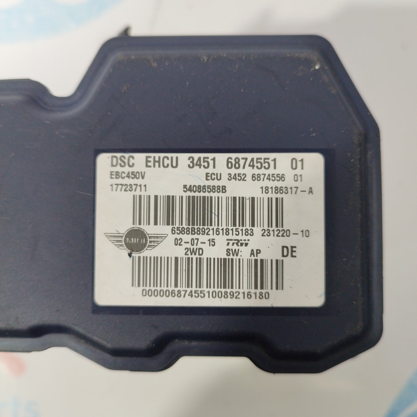 Abs Mini Countryman r60 2015 code 34516874551 ecoAC3026