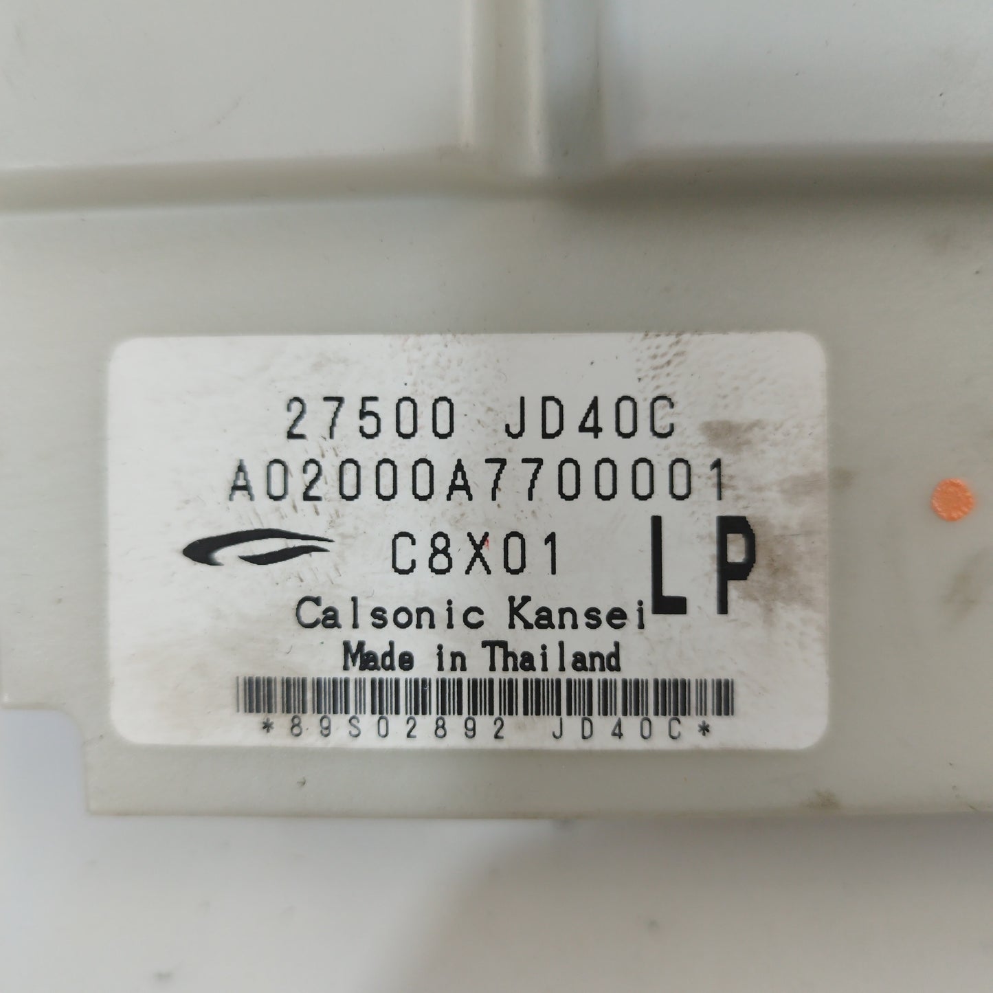 Nissan Qashqai 2008 digitales Klimaanlagen-Bedienfeld Code 27500jd40c ecoAC3087