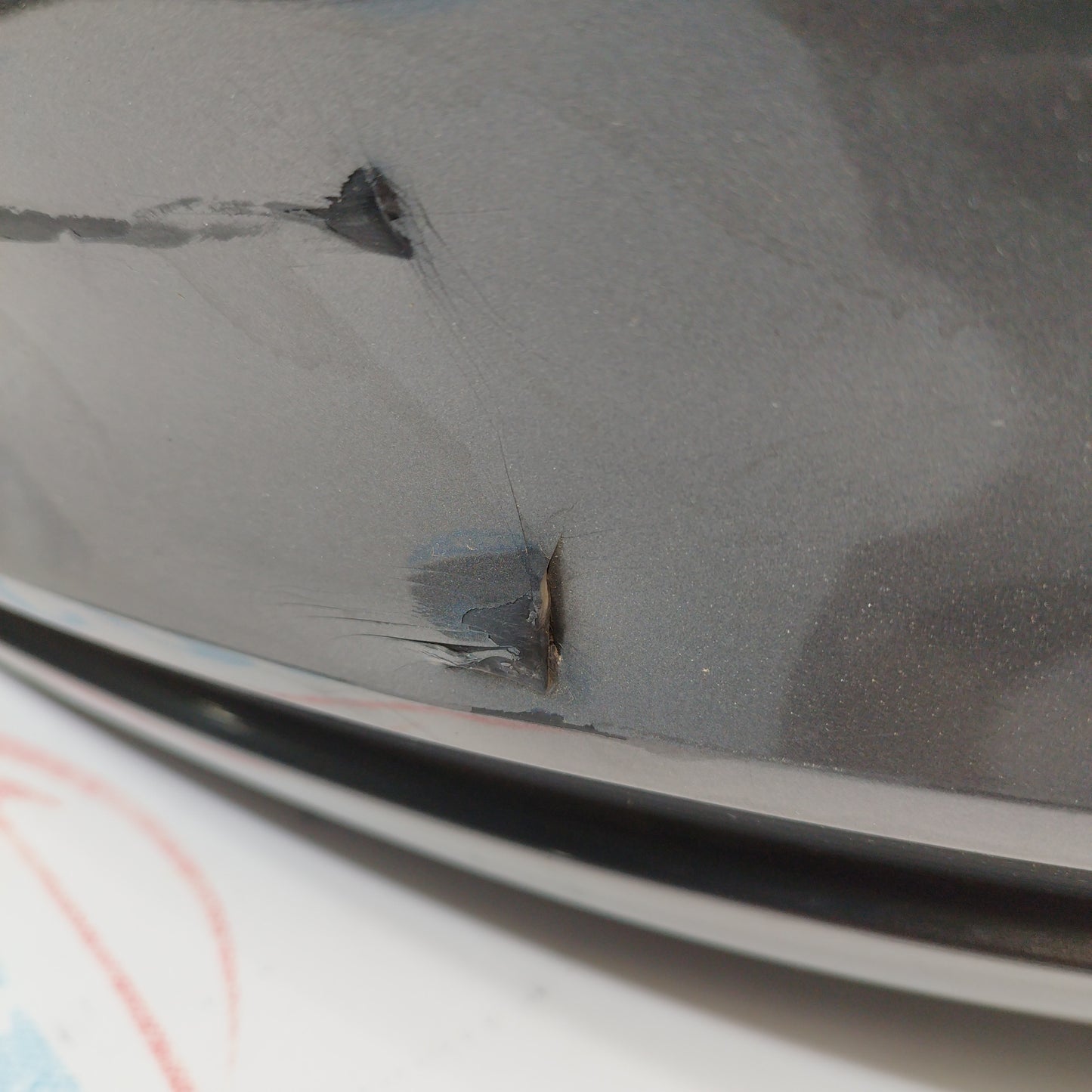 Dark gray rear bumper Volkswagen Polo 2014 code 6R6807421 ecoAC3110