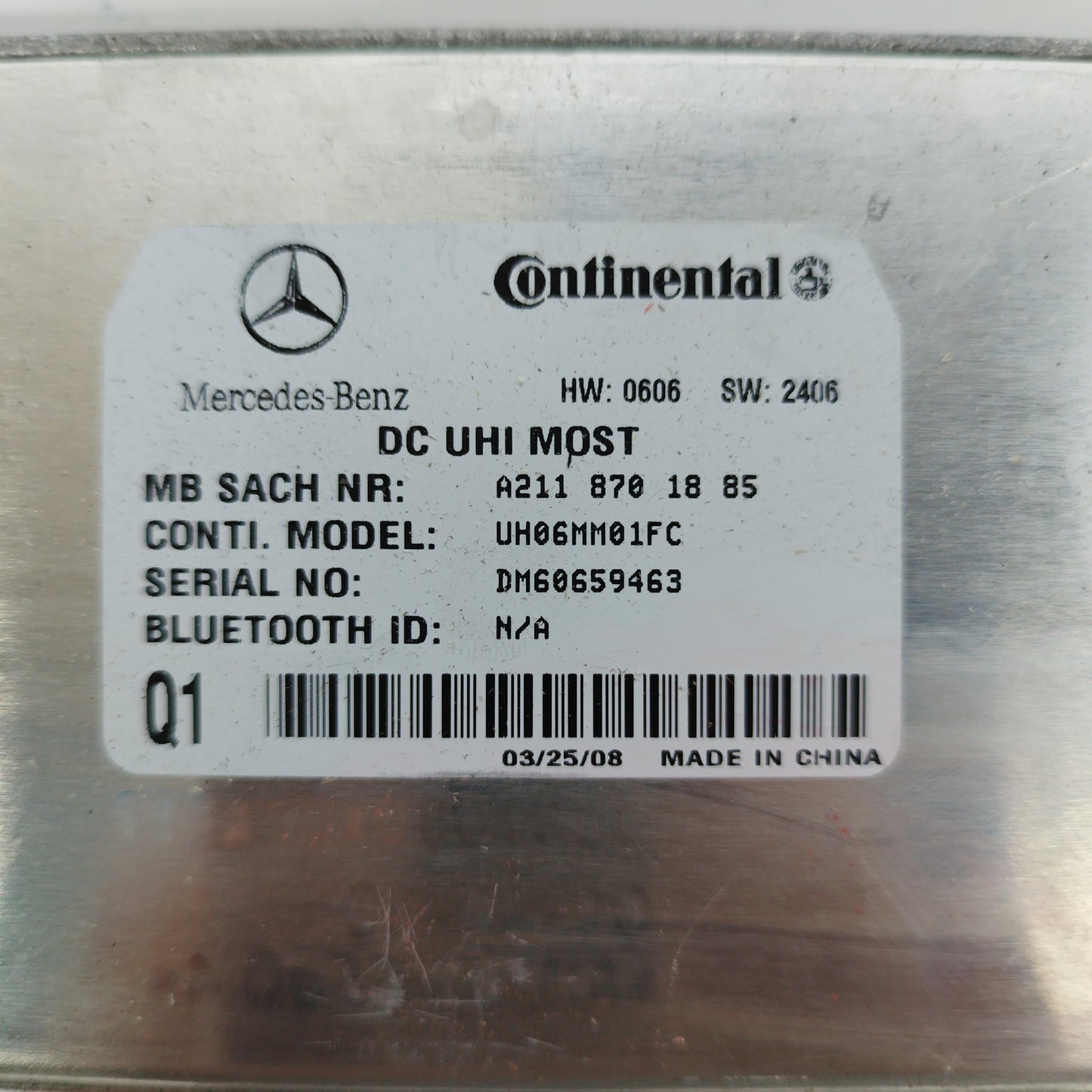 Bluetooth control unit Mercedes E-Class w211 2008 cod. a2118701885 ecoAC3129