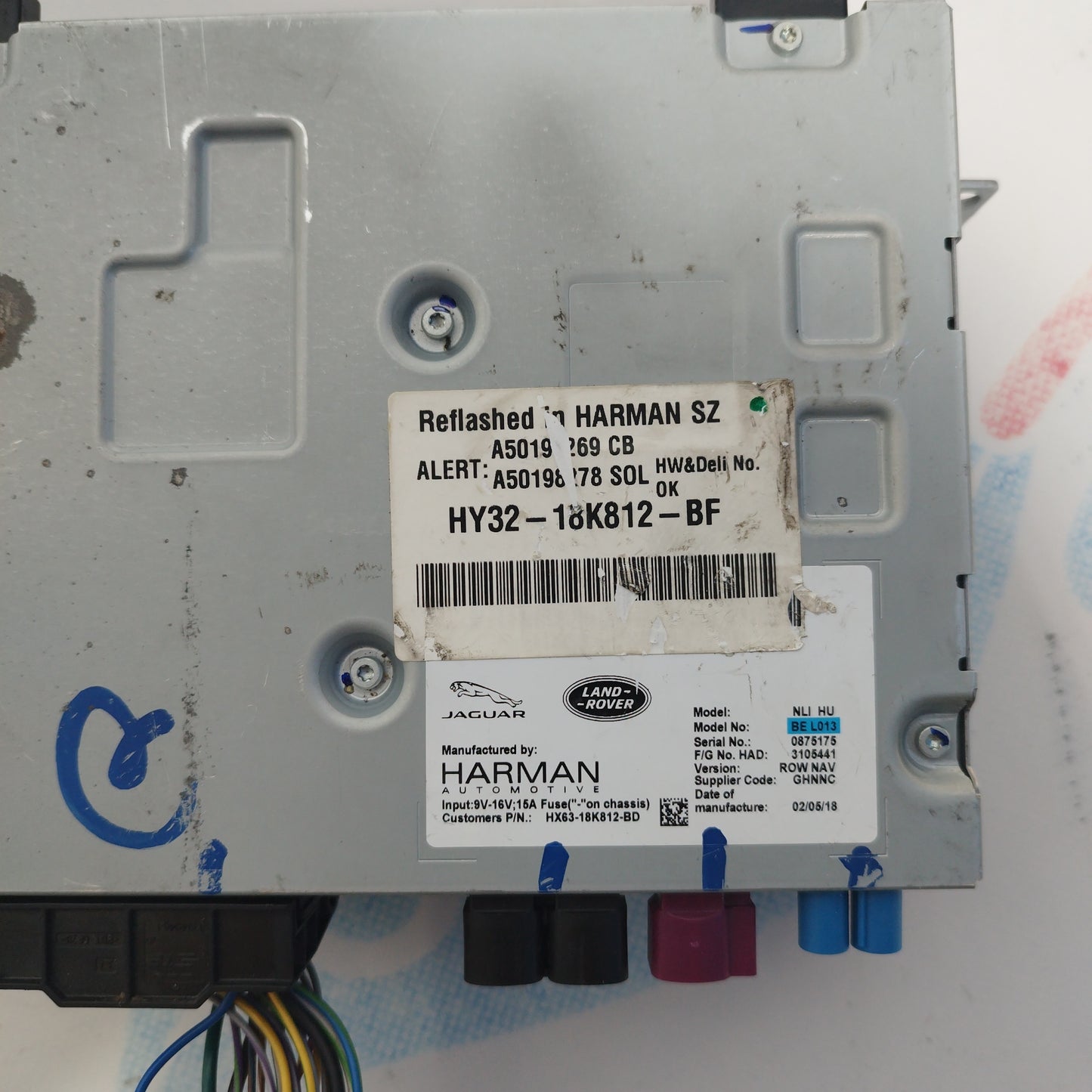 Jaguar F-Pace 2017 Navigationssystem Code HY32-18K812-BF ECOAC3356