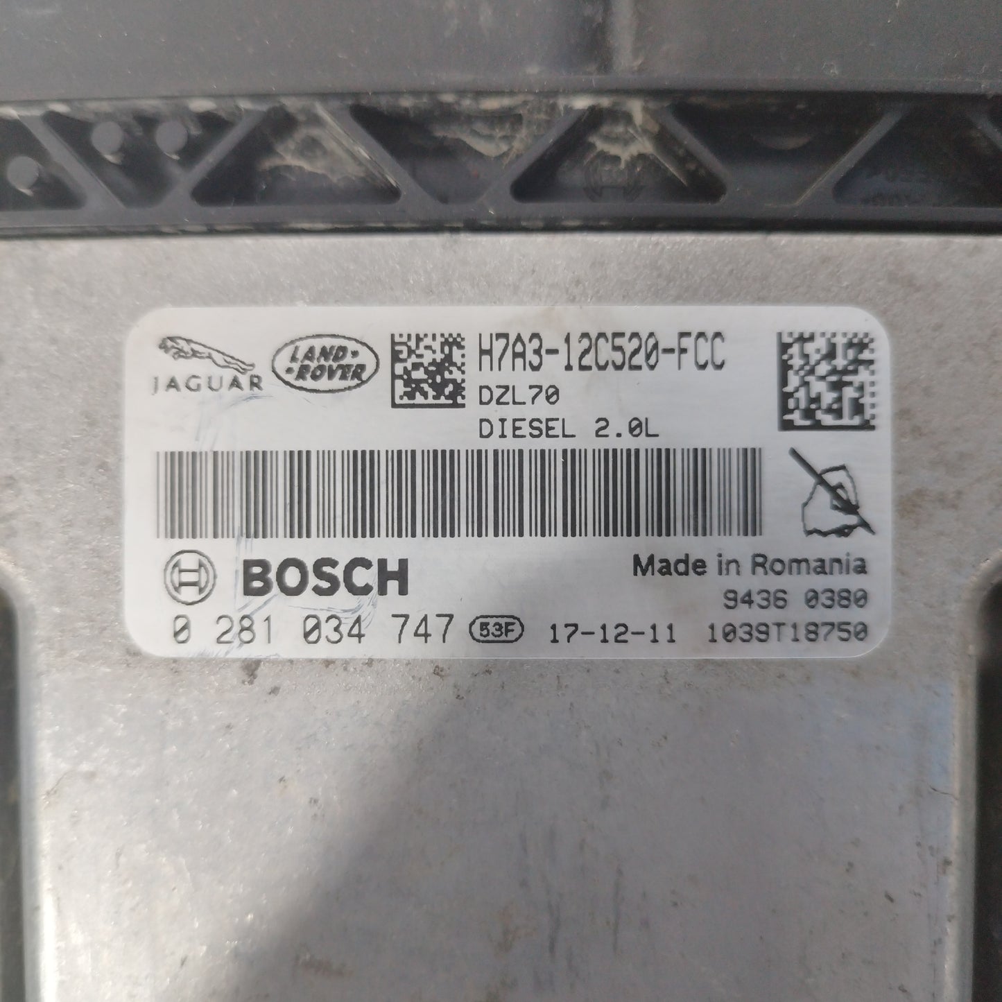 Jaguar f-pace 2.0 d 2017 ecoAC3367 engine control unit