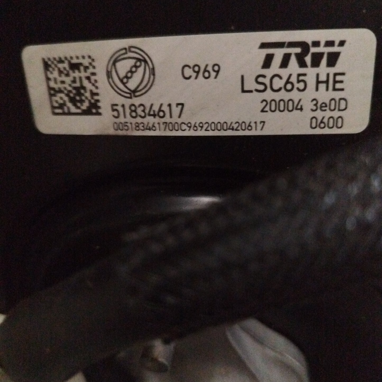 Bremskraftverstärker Fiat 500 Abarth 1.4 T-Jet 2010, Teilenummer 51834617 ecoAC3464