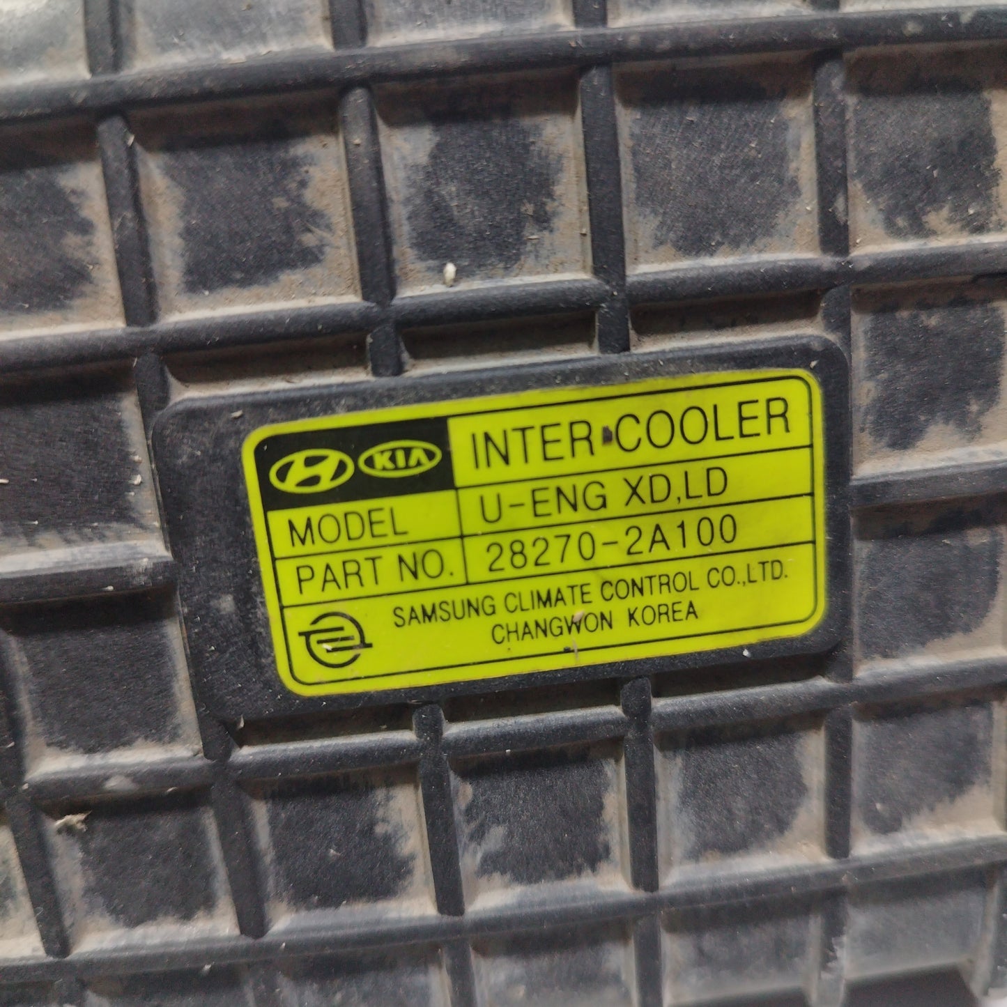 Ladeluftkühler für Kia Cerato 1.5 CRDi, Baujahr 2005, Teilenummer 28270-2A100, ecoAC3625