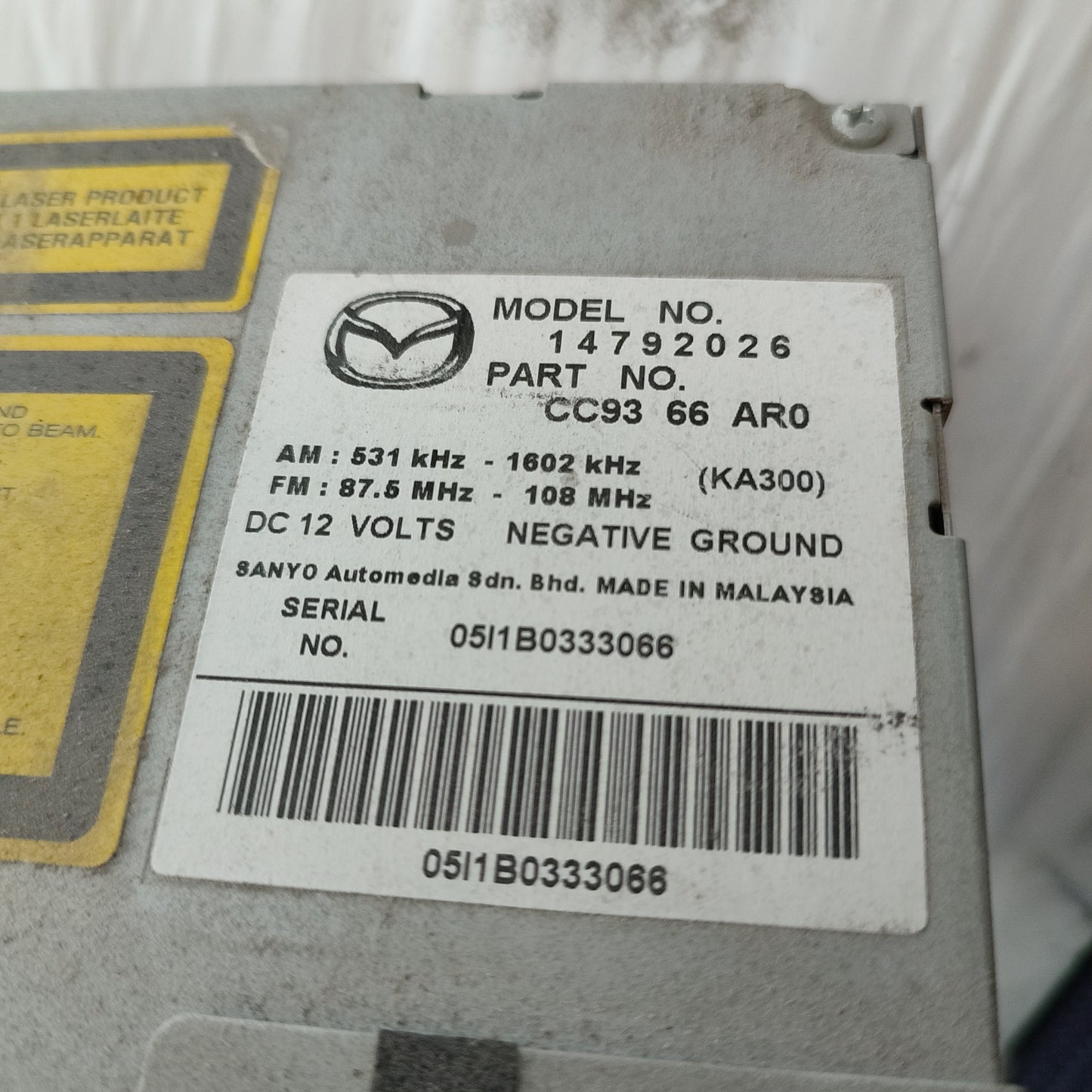 Mazda 5 2006 car radio cod. 14792026 ecoAG1929