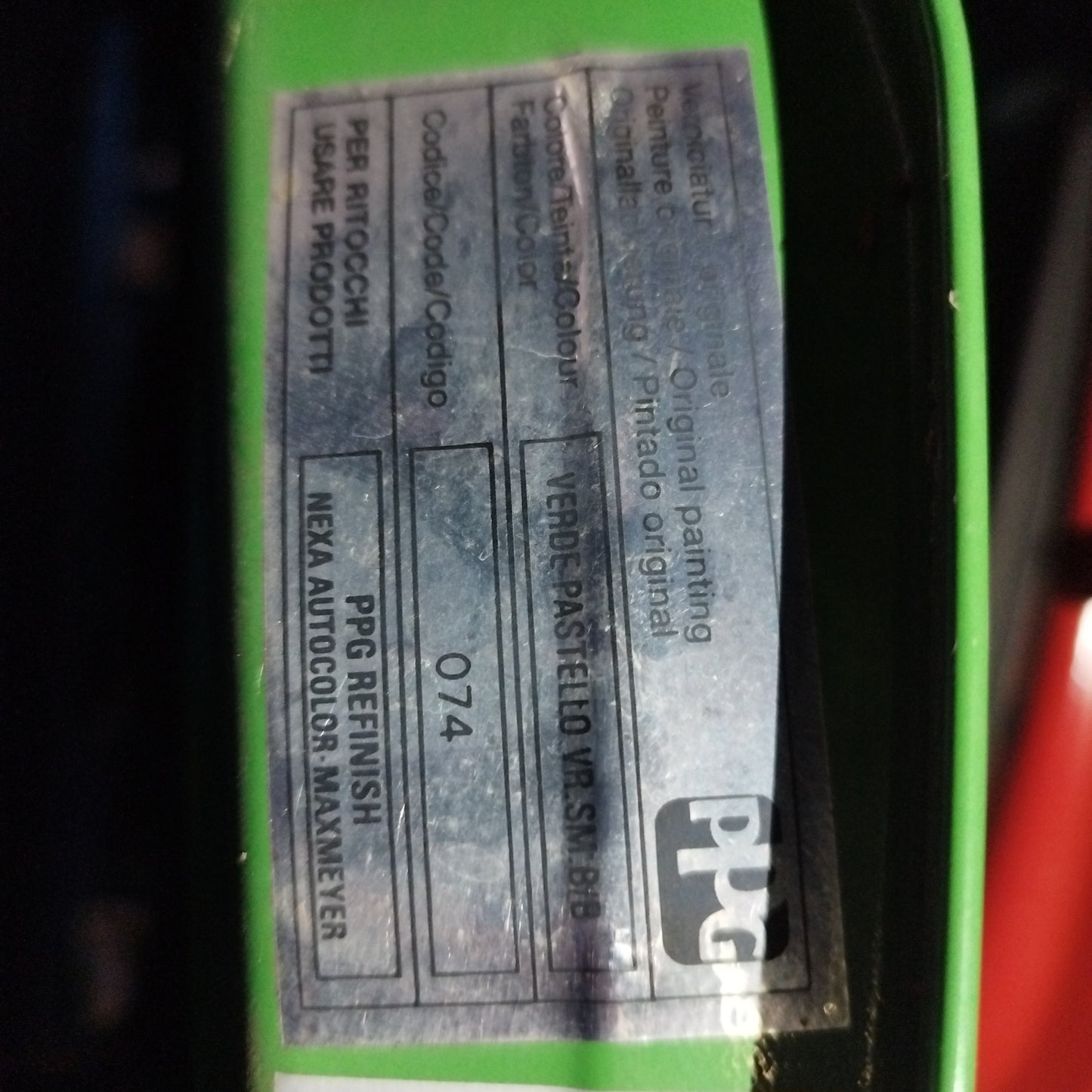 Portellone verde Fiat Panda Climbing 4x4 2008 ecoAC4295