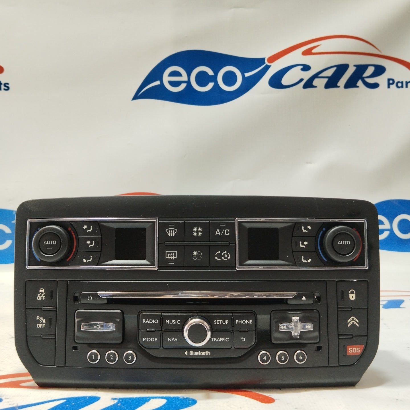 Fascia Autoradio Double Din In ABS Per Citroen C5 (2004-2008) E Peugeot 407 - Telaio Di Montaggio