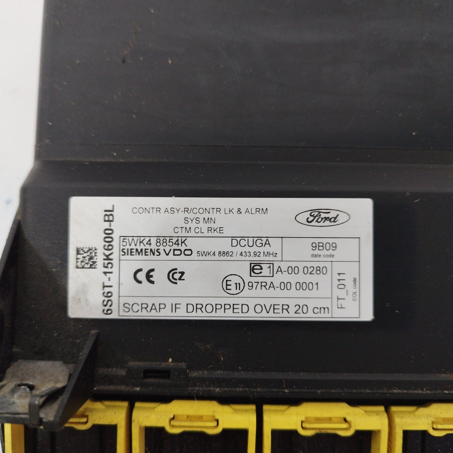Central locking control unit Ford Fiesta/Fusion 2008 code: 6s6t-15k600-bl ecoAC4706
