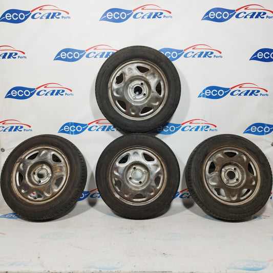 14 steel rims with 155/70/R14 tires Hankook Chevrolet Spark 2011 ecoAC4889
