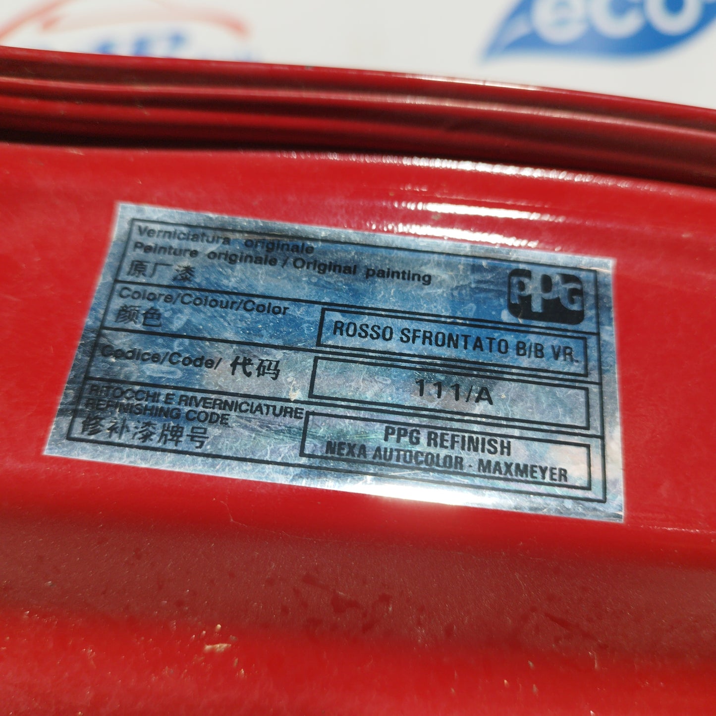 Portellone rosso sfrontato Fiat 500 2014 ecoAC4917