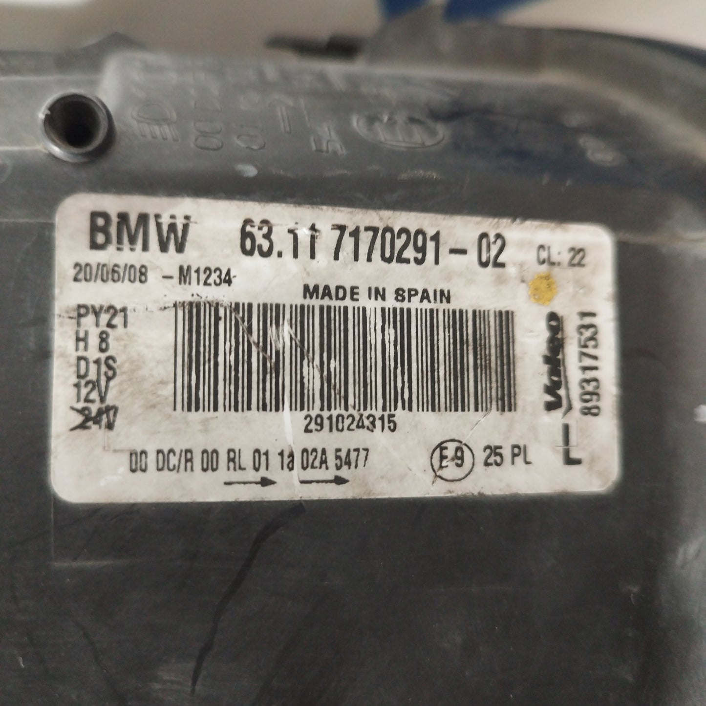 Fanale anteriore sx Bmw Serie 1 e87 2008 Xenon codice: 63117170291-02 ecoAC5034