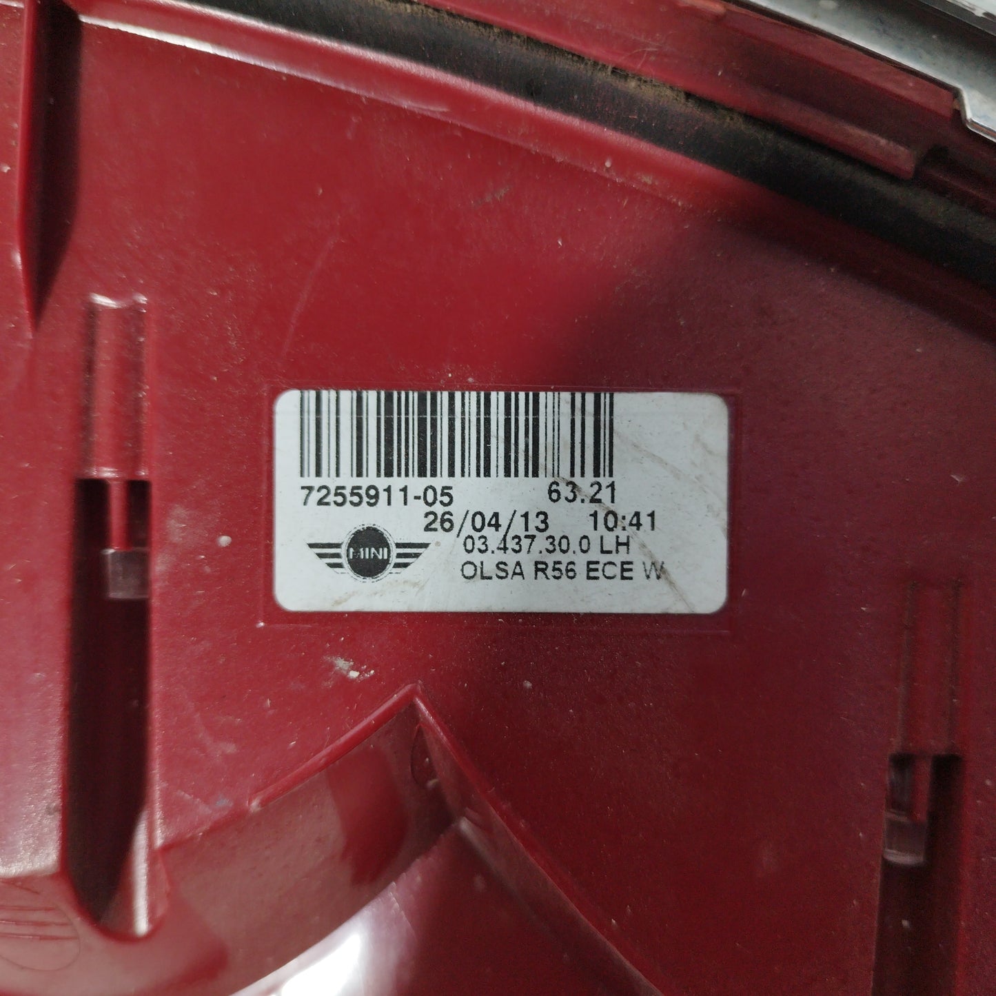 Fanale posteriore sx Mini Cooper r56 2010 codice: 7255911-05 ecoAC5164