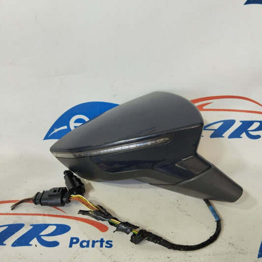 Elektrischer rechter Außenspiegel, blau, Seat Leon 2016, 2-polig, 12-adrig, ecoAG2839