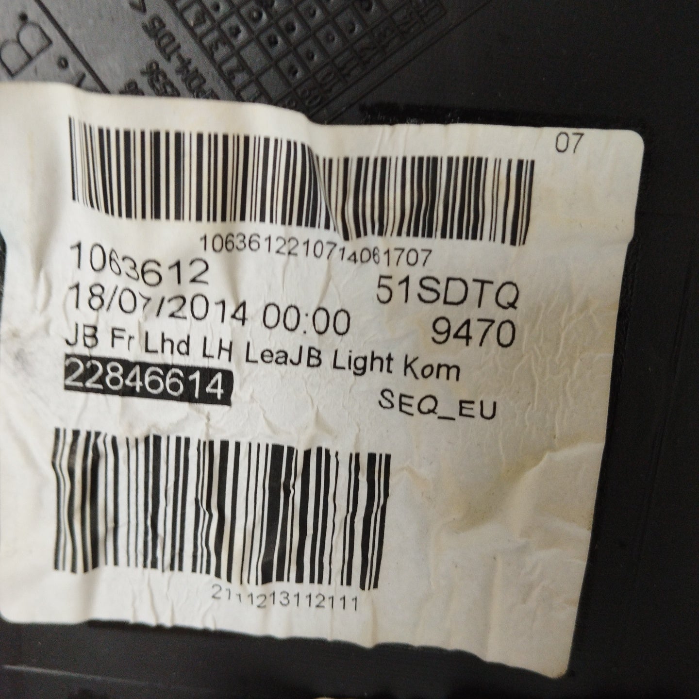 Pannello anteriore sx Opel Insignia 2014 light Kom cod: 22846614 ecoAG2938