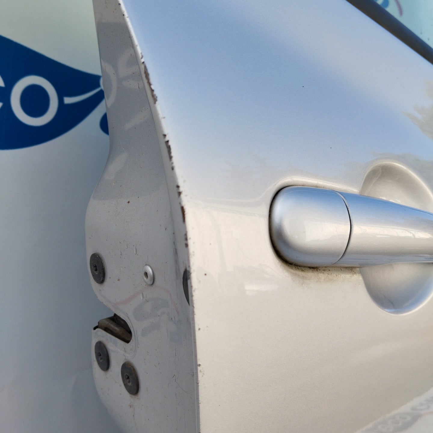 Silver gray right front door Renault Clio 2008 ecoAG3021