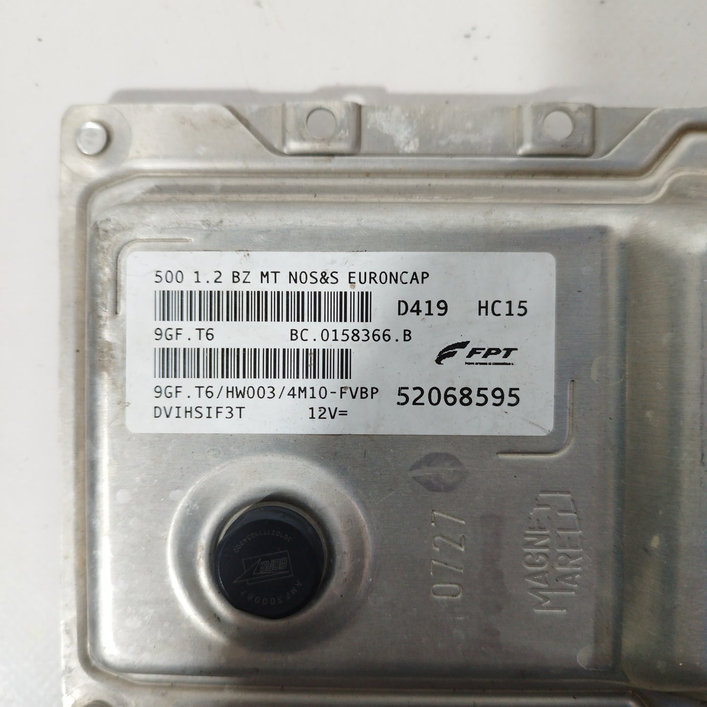 Fiat 500 1.2 B 8V, Baujahr 2010, Motorsteuergerät-Code: 9gf.t6/ 52068595 ecoAC5473