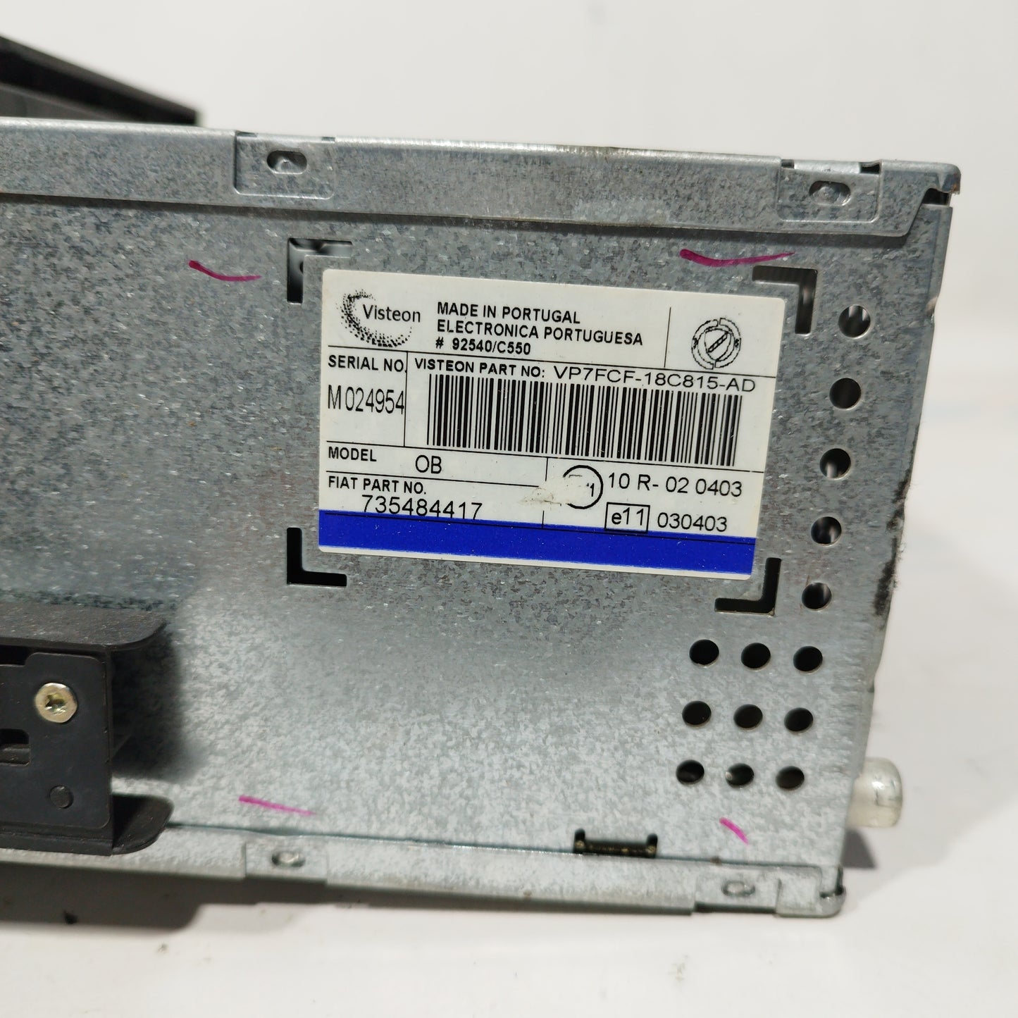 Autoradio cd Fiat Bravo 2009 Codice: 735484417 ecoAC5513