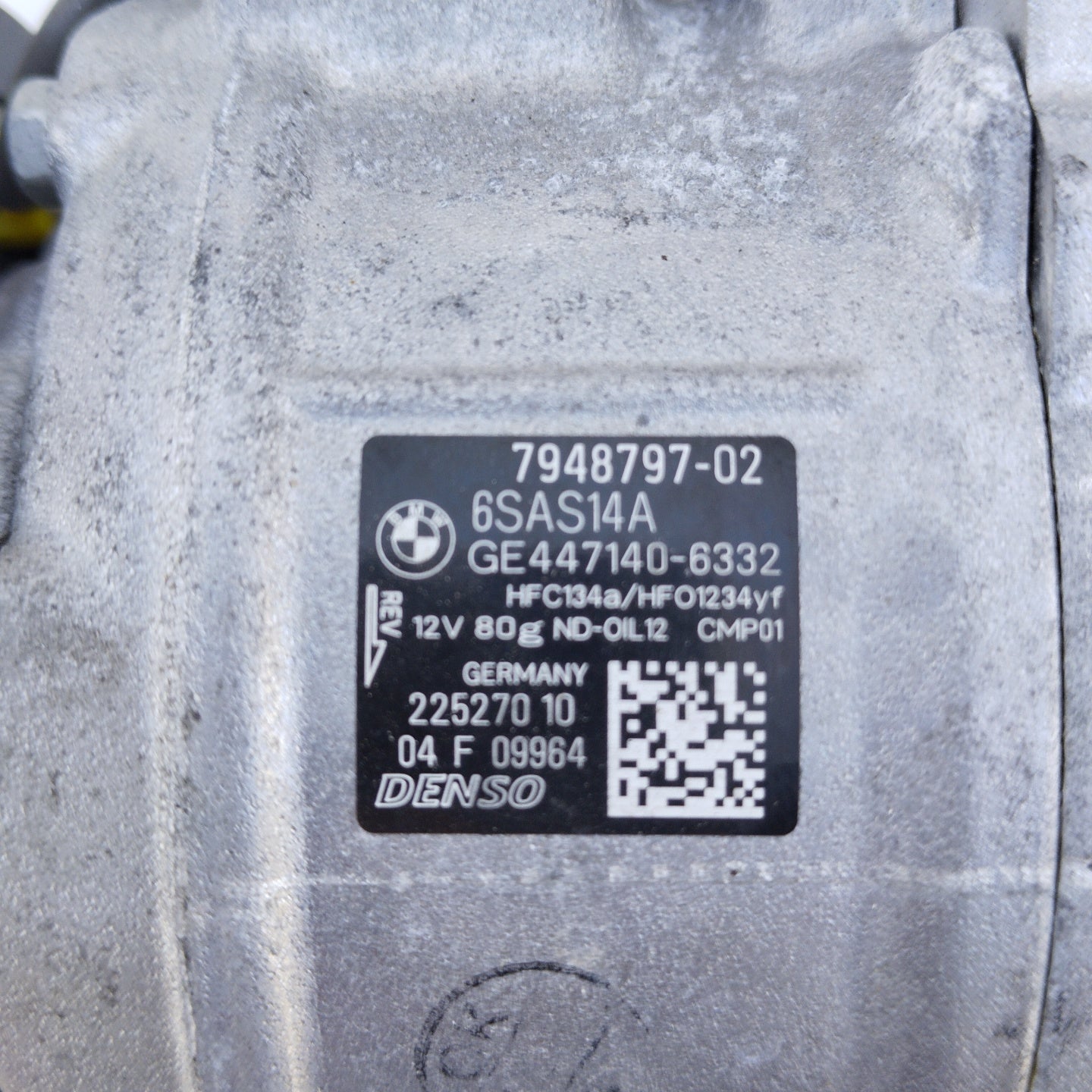 Air conditioning compressor Bmw Serie 1 F40 1.5 D 2022 Cod. 7948797-02 ecoAG3097