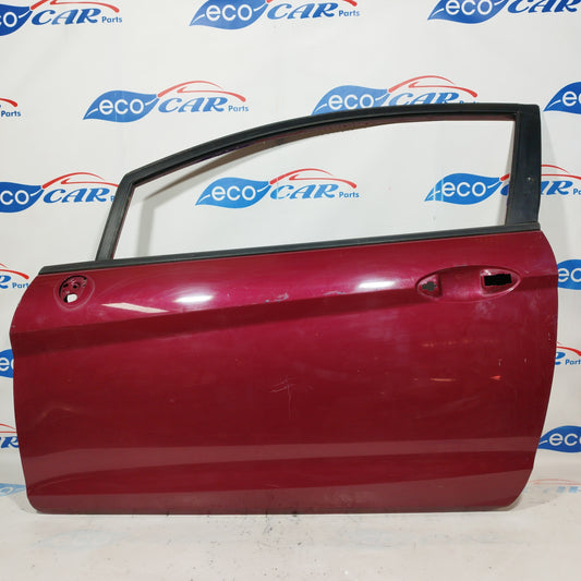 Burgundy left front door Ford Fiesta 2010 3 Doors ecoAC5885