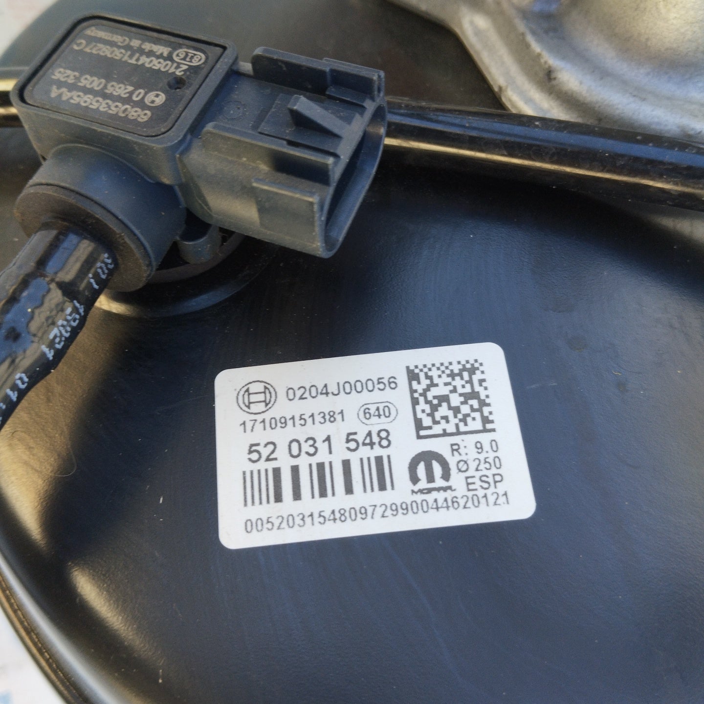 Kompletter Bremskraftverstärker für Fiat 500 X 1.6 MTJ 120 PS, Teilenummer: 52031548 ecoAG3383