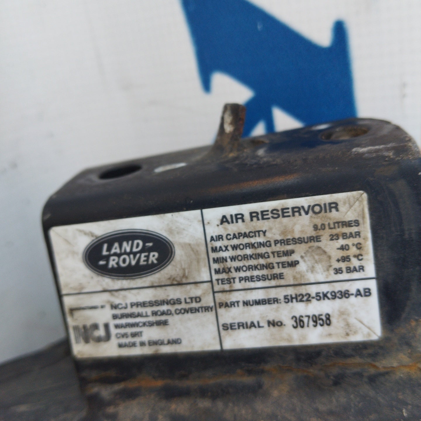 Luftfederungsbehälter Land Rover Discovery 3.0 TD 4 Cod. 5h22-5k936-ab ecoAG3669