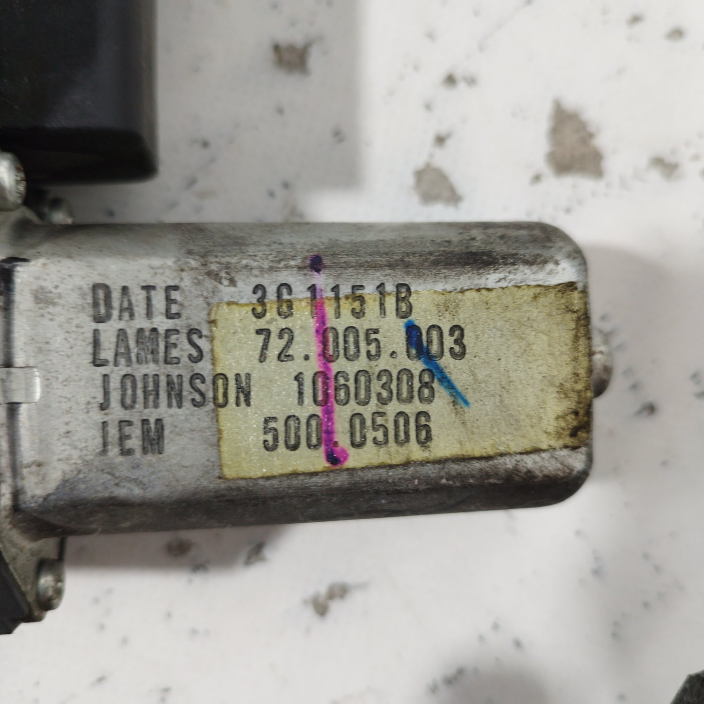 Electric right rear rack Fiat Grande Punto 2010 6 Pin code: 361151B ecoAC6373