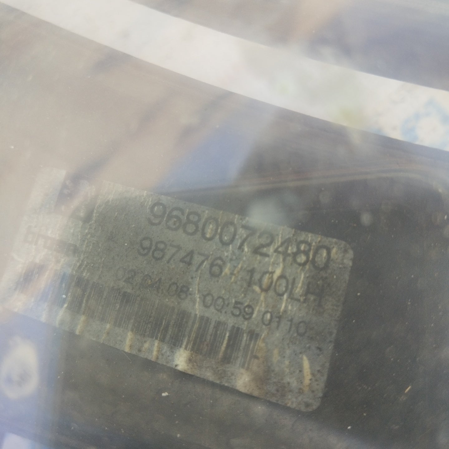 Left rear panel rack complete with deflector Peugeot 207 cabrio 2007 Cod. 9680072480 ecoAG3951