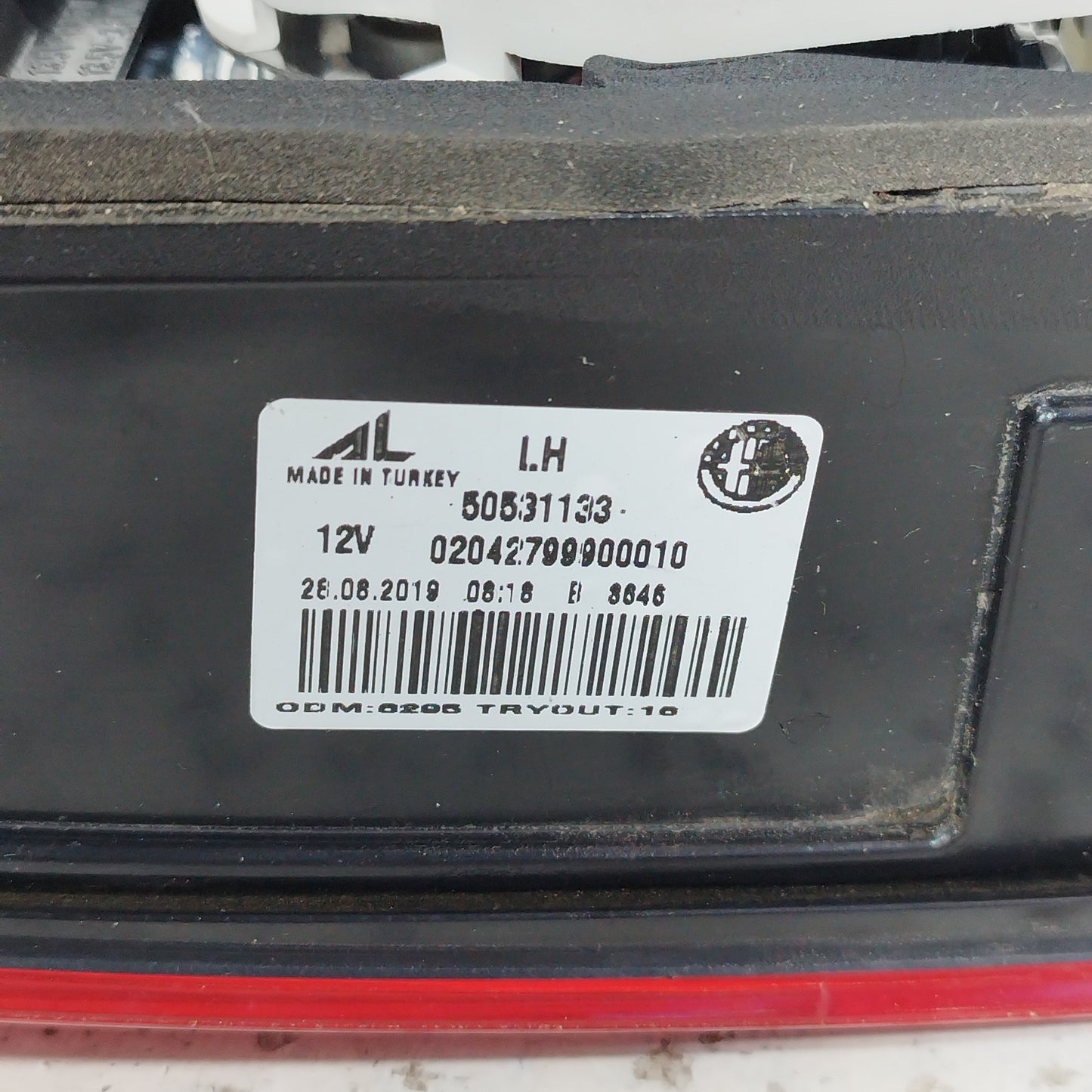 Fanale posteriore interno sx Alfa Romeo Giulietta 2012 Codice: 50531133 ecoAC6806