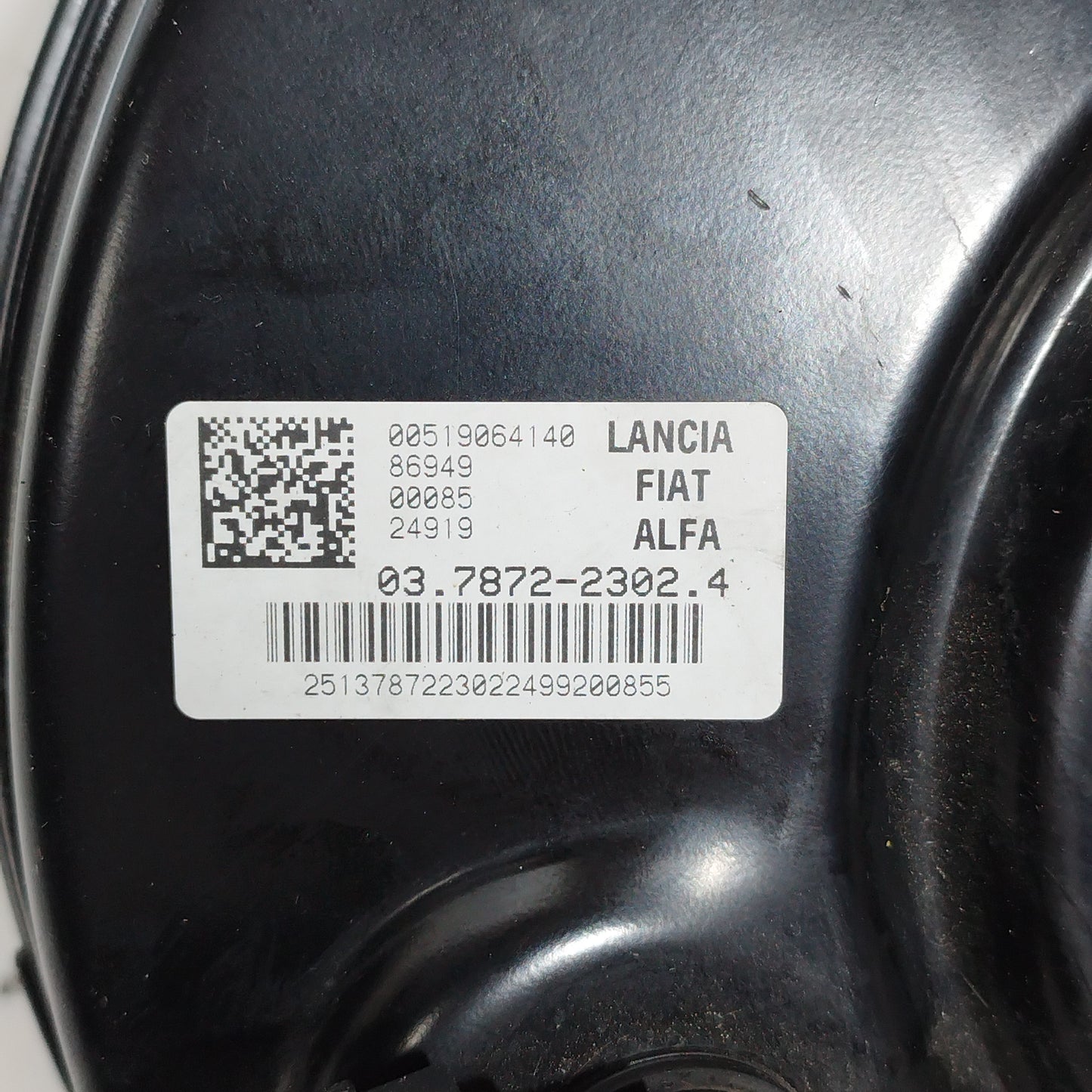Brake servo Alfa Romeo Giulietta 1.6 JTDM 2016 code: 00519064140 ecoAC6834