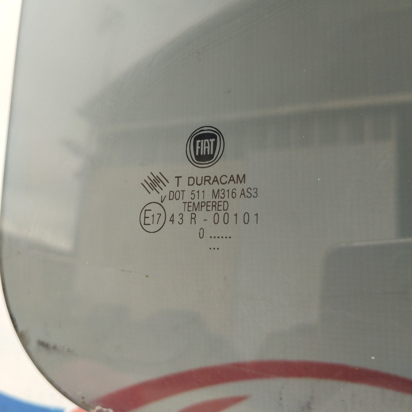 Vetro scendente sportello posteriore dx scorrevole Fiat Doblò 2012 ecoAG4241