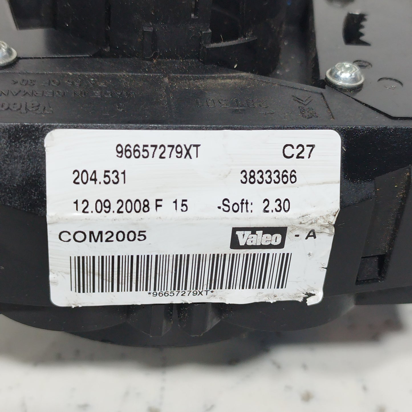 Light switch Peugeot 207 2009 code: 96657279XT ecoAC6903