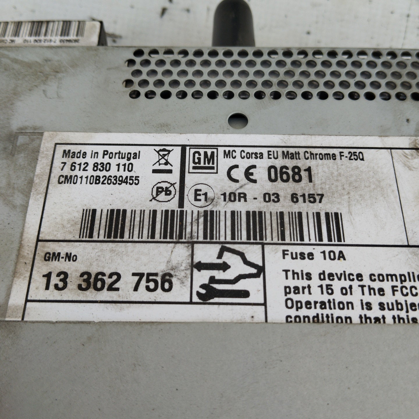 Opel Corsa D Navigationsradio-Code: 7612830110 ecoAG4274