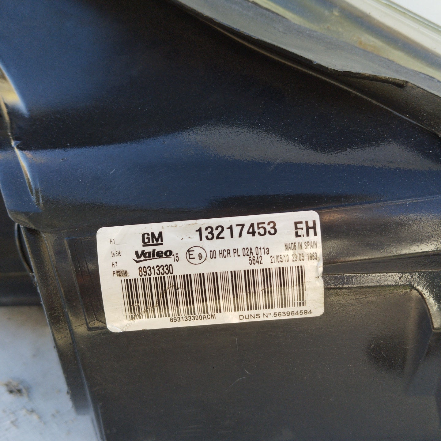 Fanale anteriore sx Opel Corsa D fondo scuro ecoAG4378