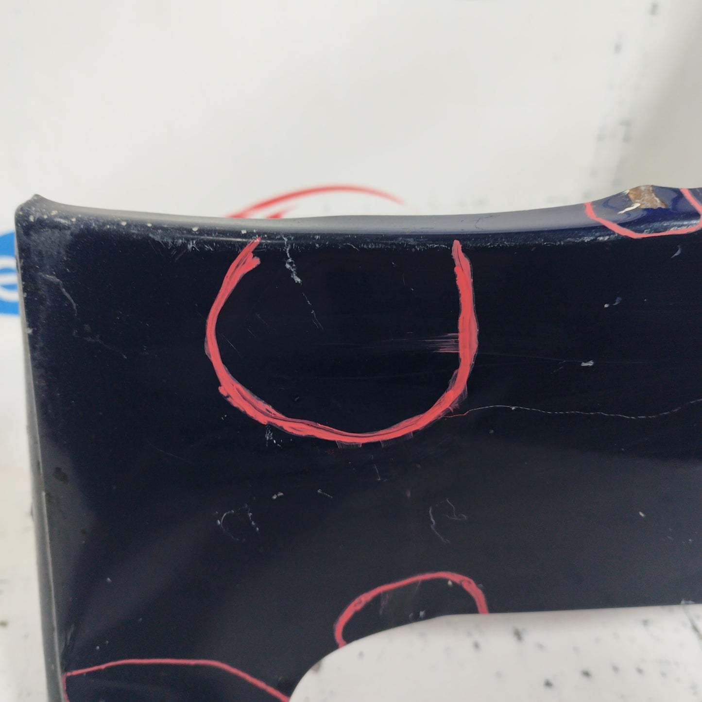 Midnight blue left front mudguard Alfa Romeo 156 2005 ecoAC7151