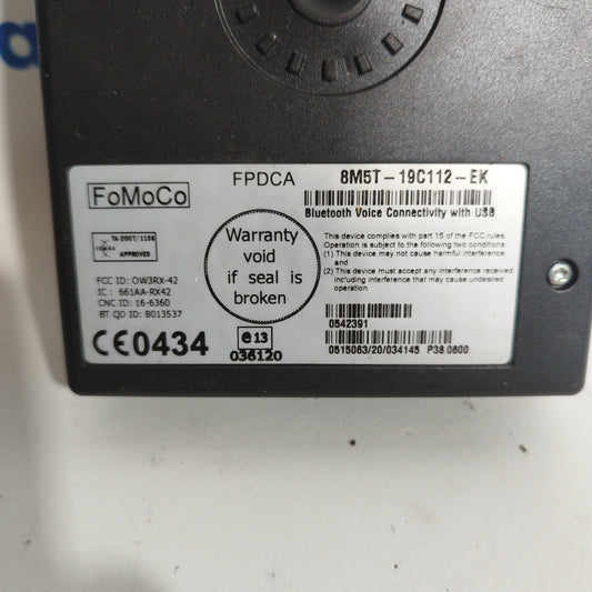 Bluetooth control unit Ford Fiesta 2010 code: 8m5T19C112--EK ecoAC7432