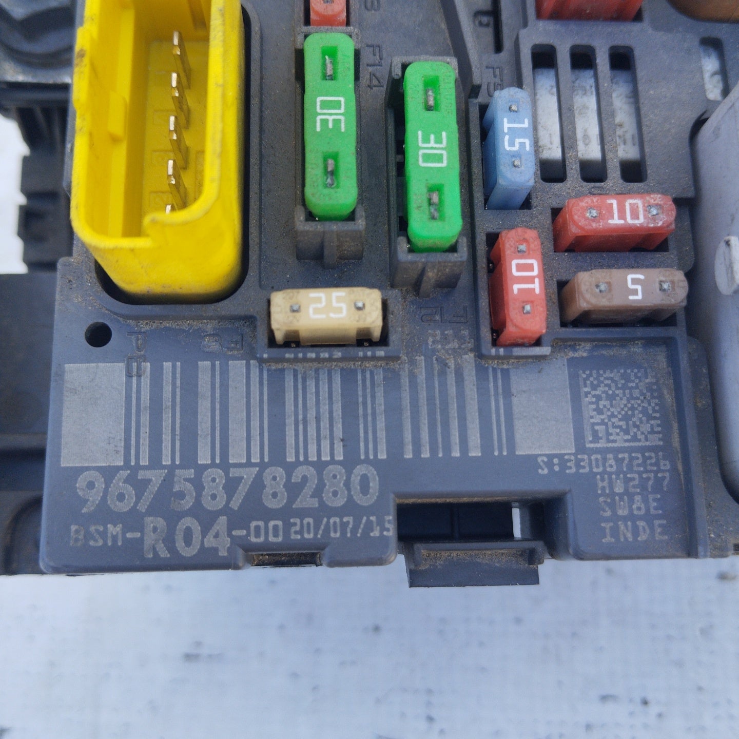 BSM Peugeot 307 control unit code: 9675878280 R04 ecoAG4558