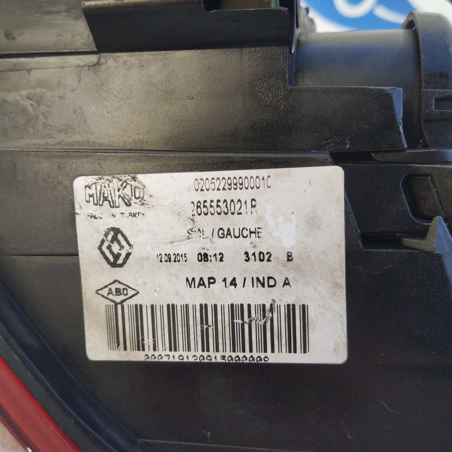 Renault Clio 2015 ecoAG4601 Außenleuchte links hinten