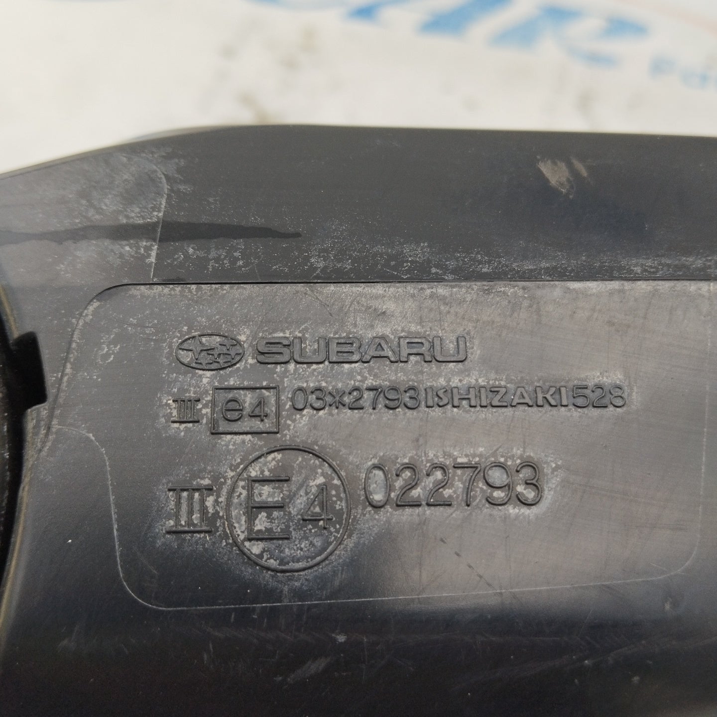 Elektrisch elektrischer rechter Außenspiegel, schwarz, Subaru Forester, Baujahr 2009, Teilenummer e4022793, 5-adrig, ecoAG4667