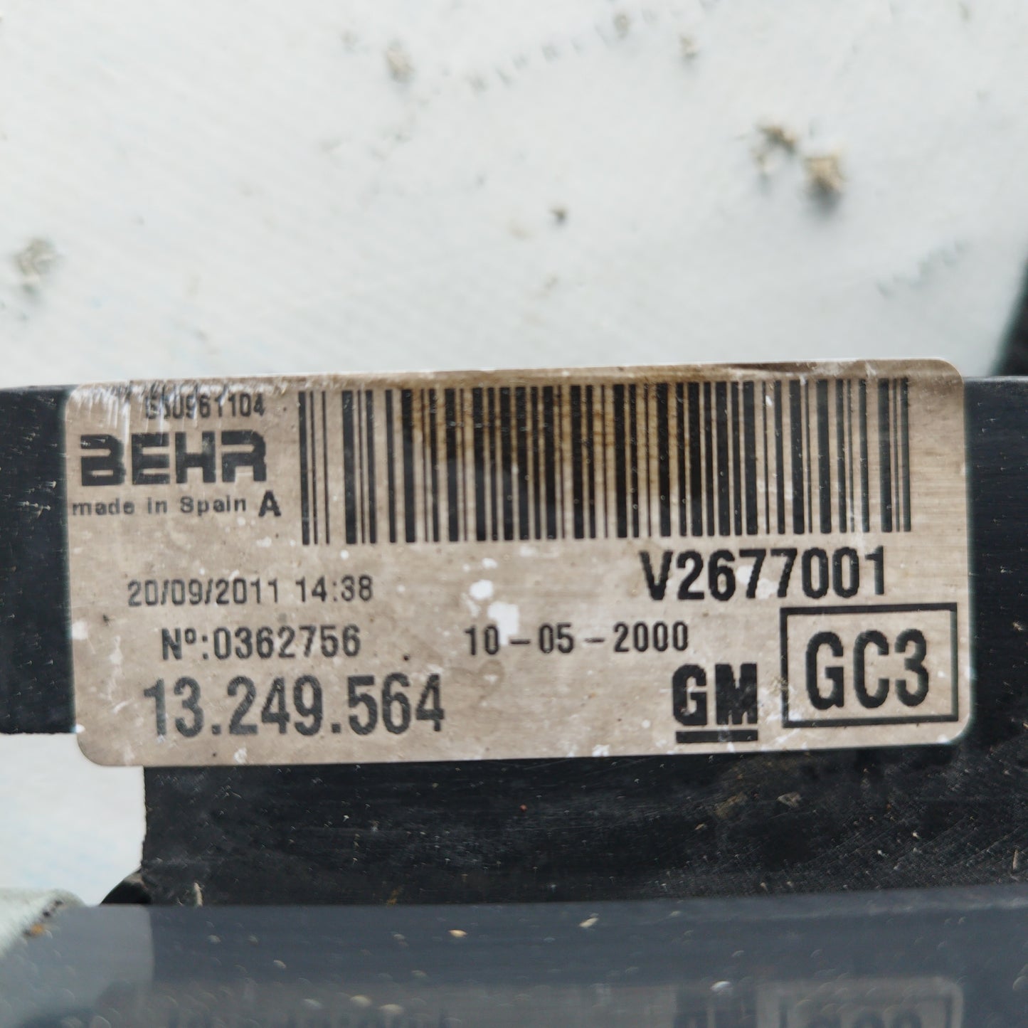 Kühlersatz Opel Corsa D 2012 1.2 B Code: 13.249.564 ecoAC7860