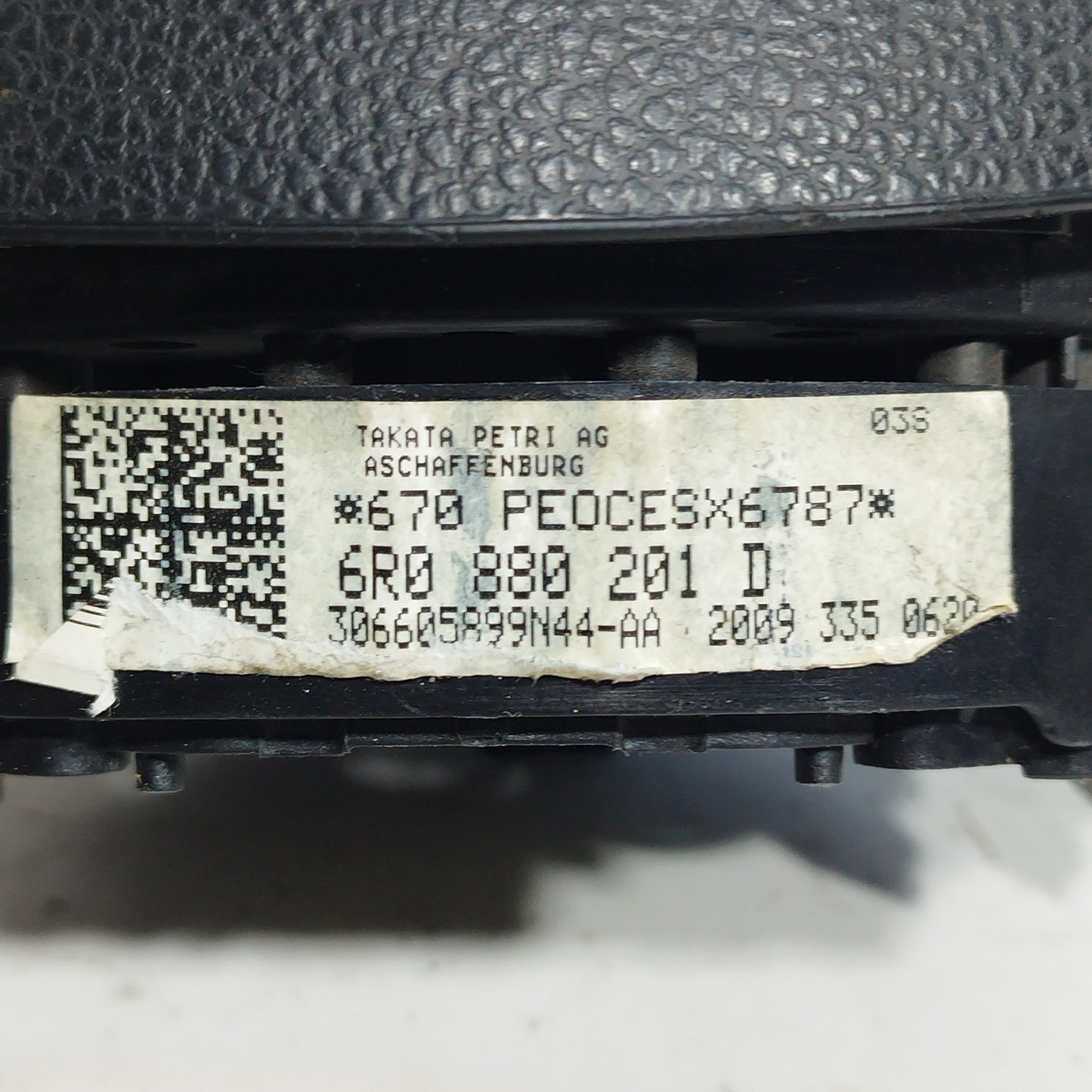 Volkswagen Polo Airbag-Kit 2009 Code: 6R0959655C ecoAC7883