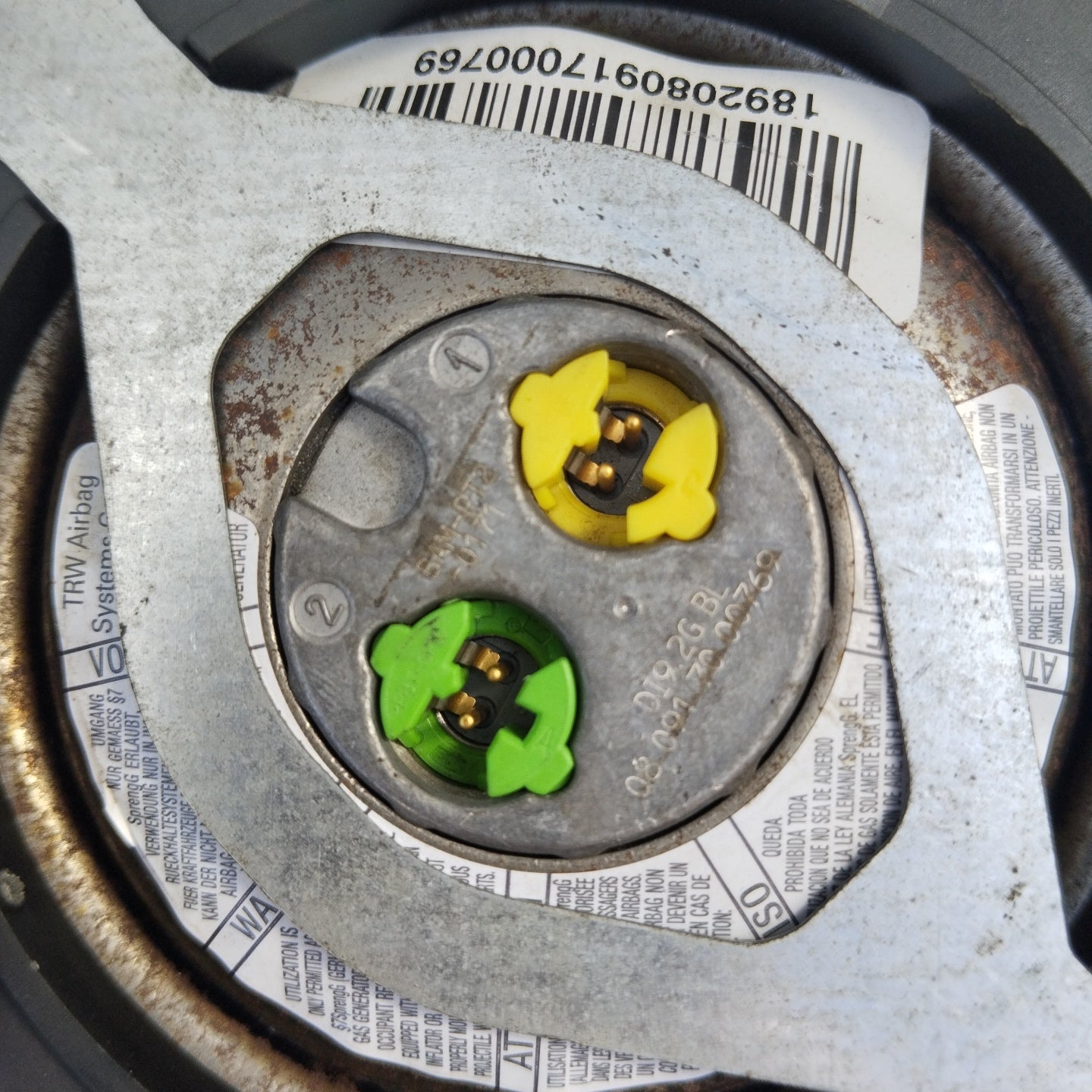 Steering wheel airbag Fiat Ducato 2008 code: 07354569620 ecoAG5000