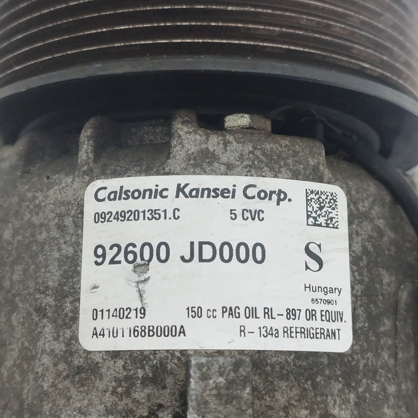 Compressore A / C Nissan Qashqai 1.6 B 2008 cod: 92600JD000 ecoAC8197