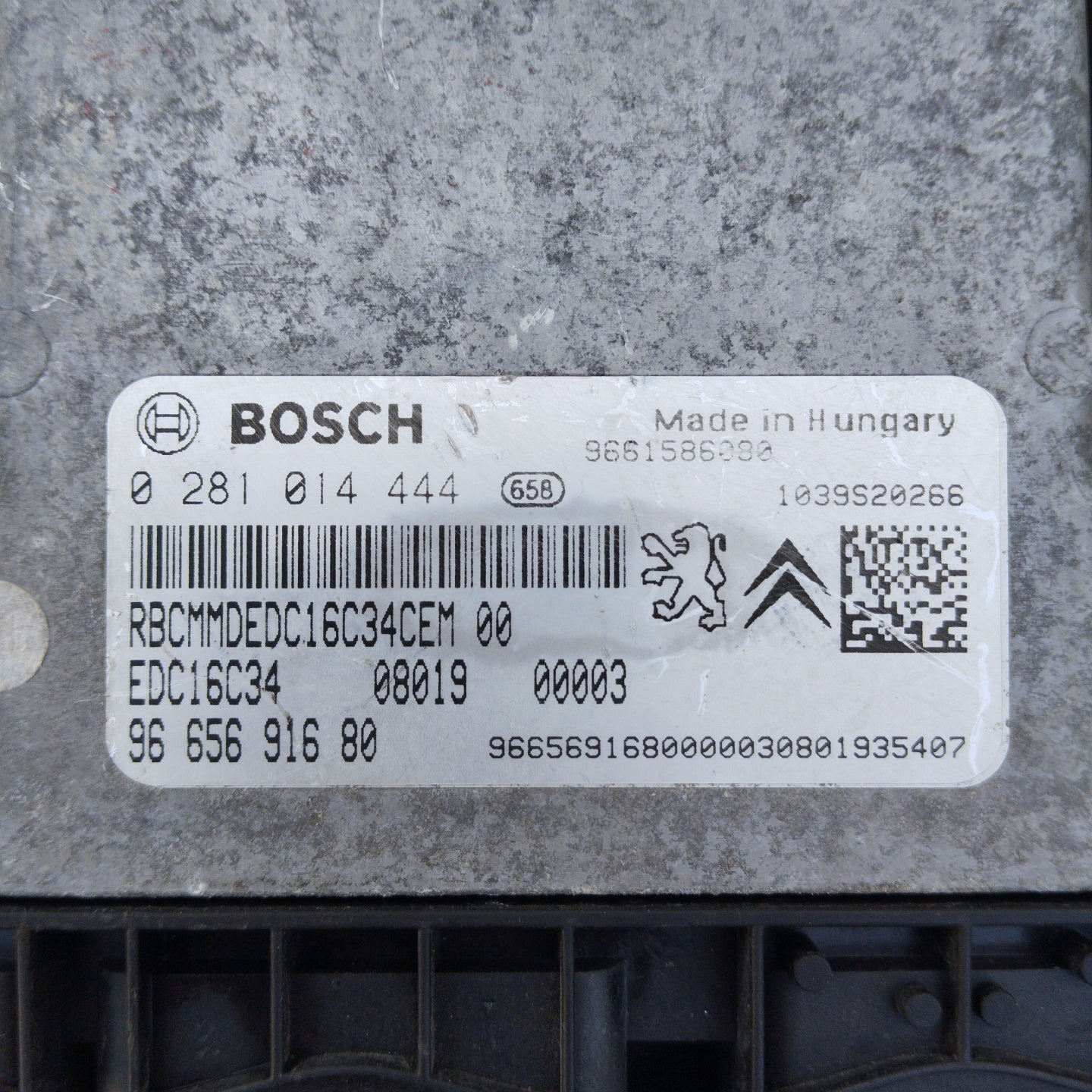 Peugeot Bipper 1.4 HDI 2008 Engine Control Unit cod: 0281014444 ecoAG5111