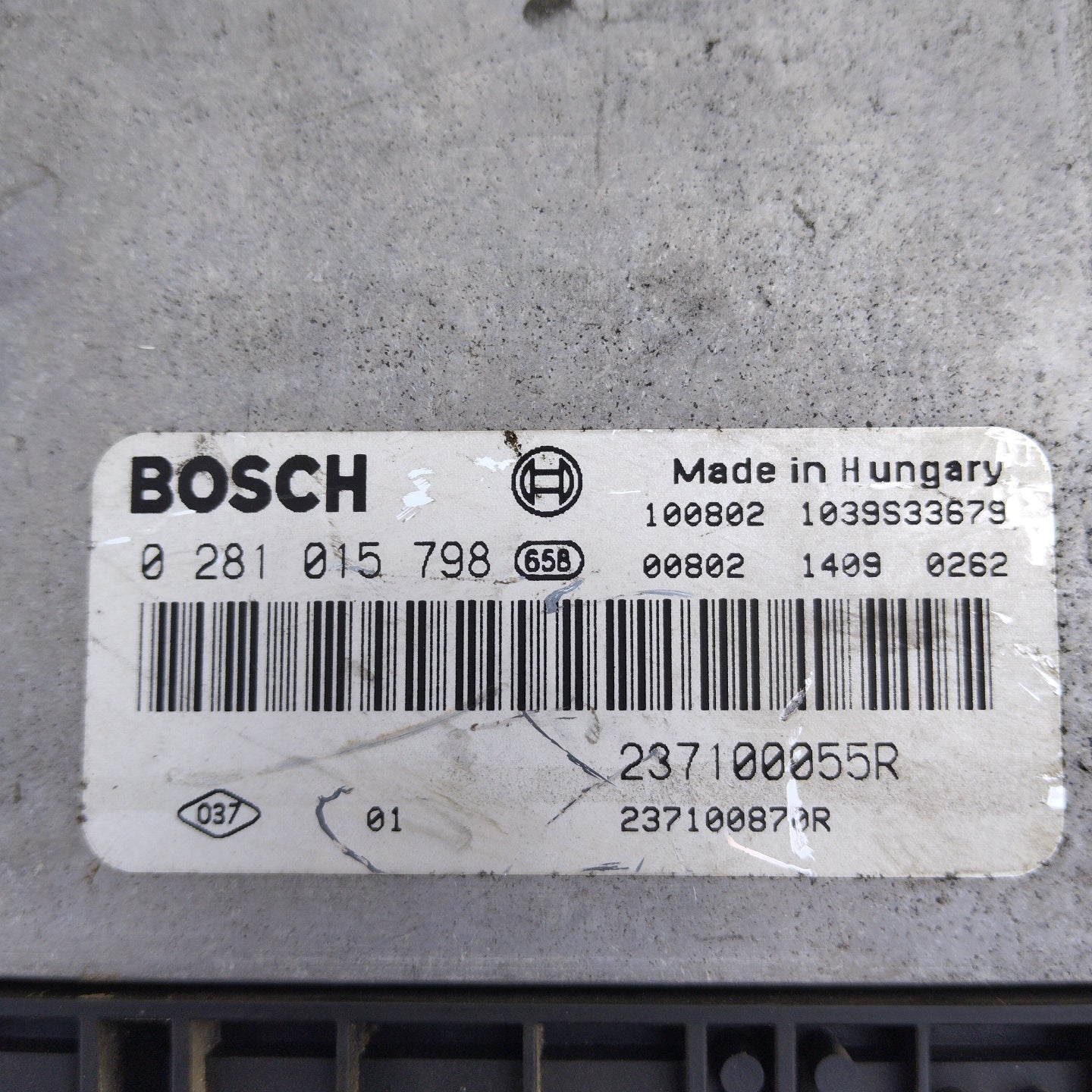 Renault Megane 1.9 DCI 130hp engine control unit cod: 0281015798 ecoAG5123