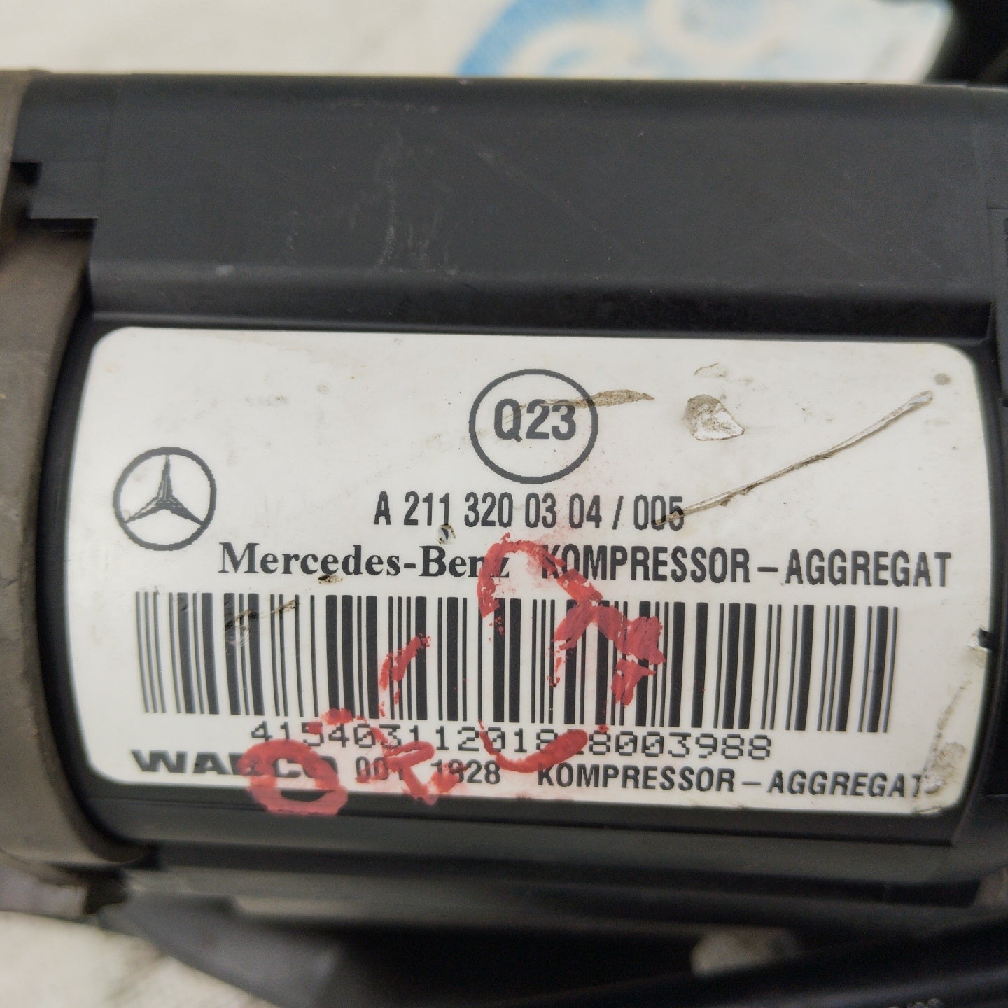 Suspension compressor Mercedes E-Class w211 code: a2113200304/005 ecoAG5146