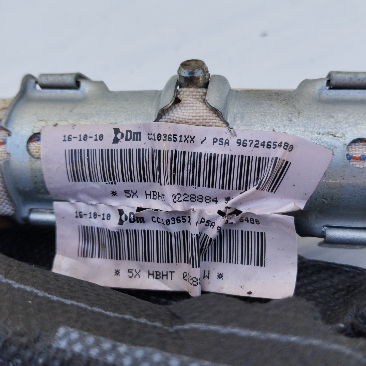 Left side curtain airbag Citroen DS3 2010 code: 9672465480 ecoAG5170