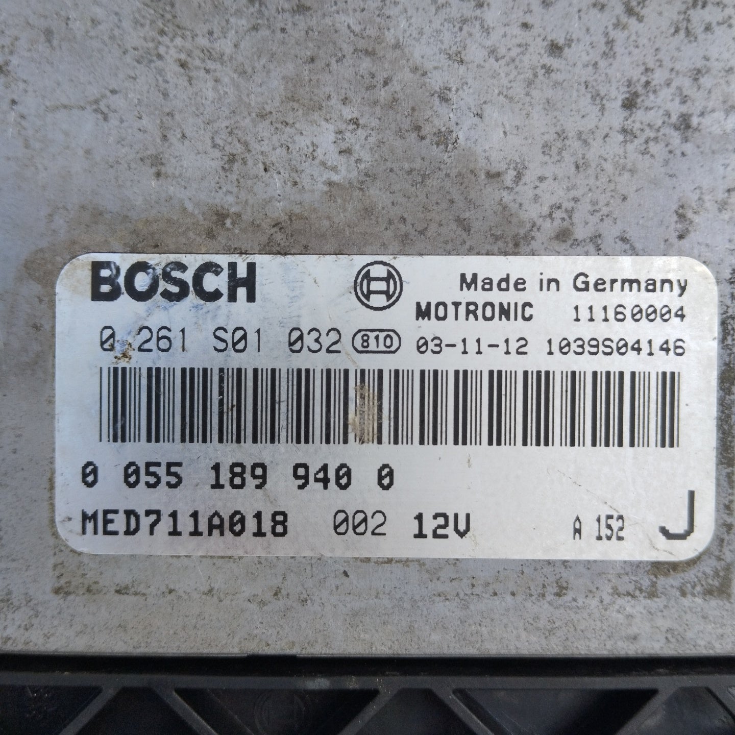 Alfa Romeo GT 2.0 JTS BOSCH engine control unit code: 0261S01032 ecoAG5174