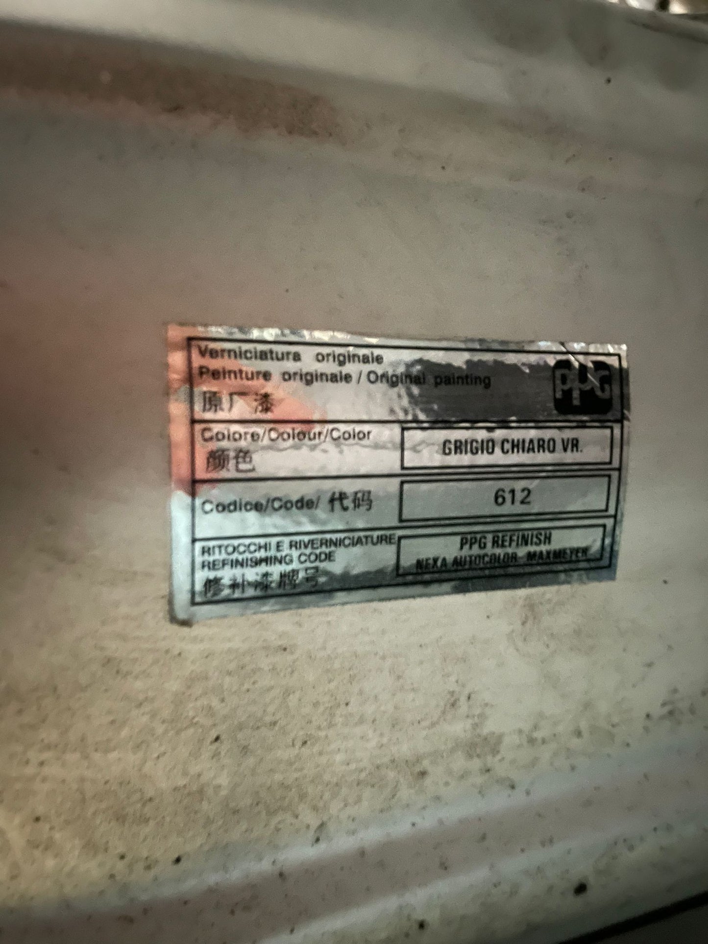 Light grey rear door Fiat 600 2008 ecoAC10492