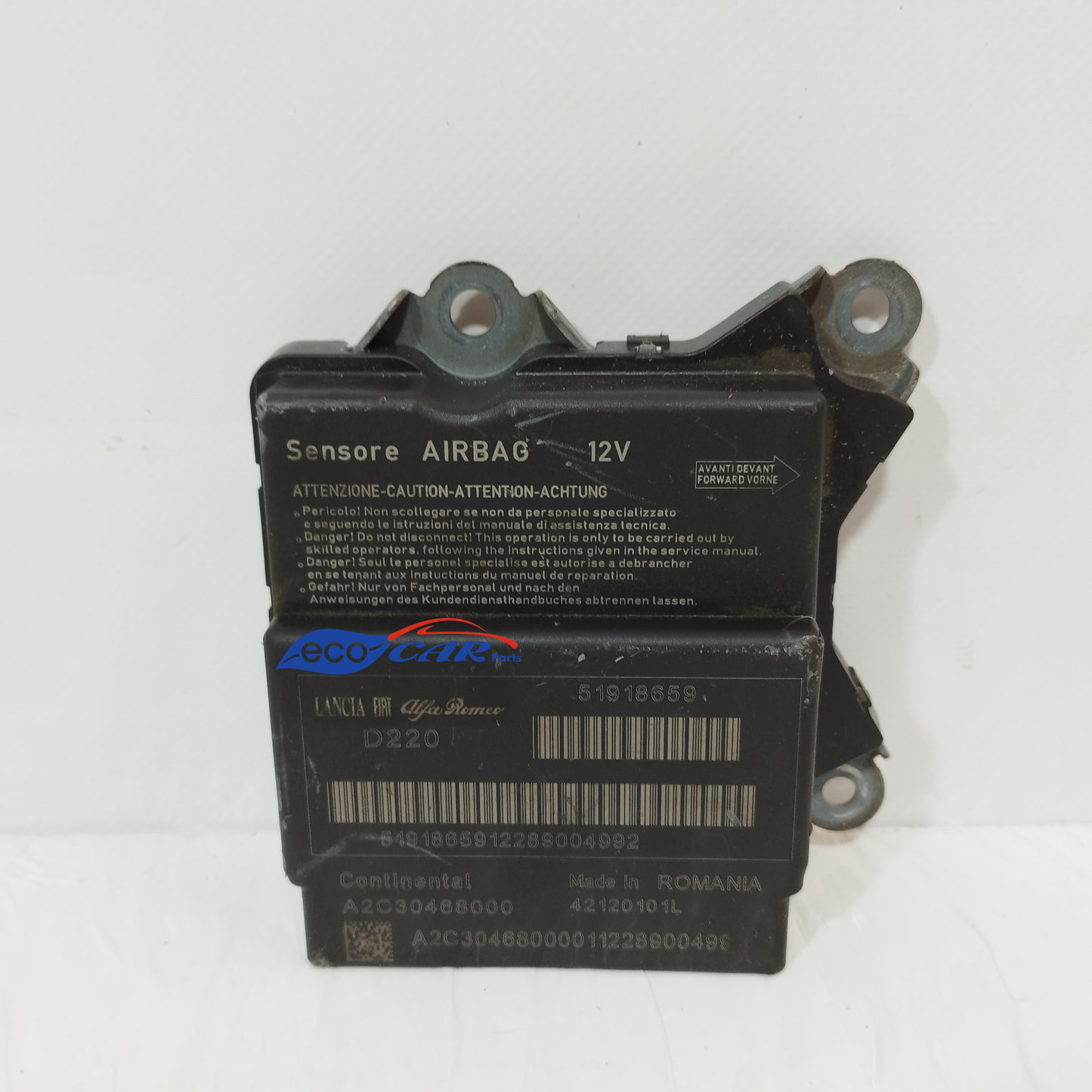 Centralina Airbag Fiat 500 2008 Codice: 51918659 ecoAC11884