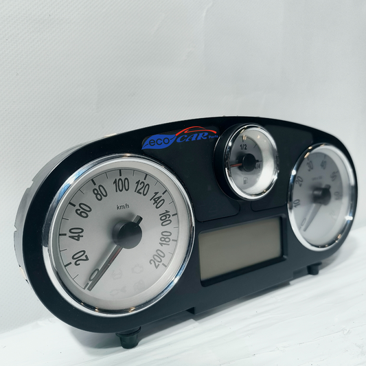 Instrumententafel für Lancia Ypsilon, Baujahr 2008, Teilenummer 51786249, leichte Kratzer, silbernes Modell mit ecoAG6491-Zeiger